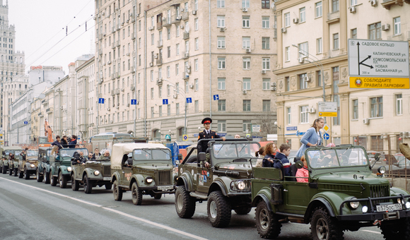 Автопробег «108 минут» по Садовому кольцу Москвы